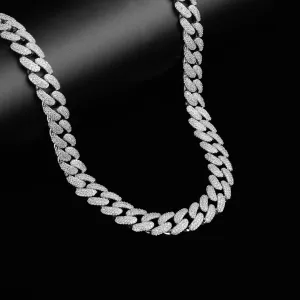 Luxurious 18 MM Cuban Link Chain with Sparkling Cubic Zirconia