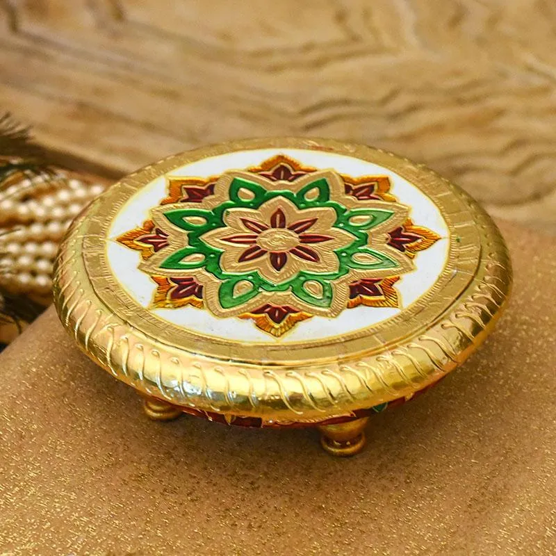 Luxurious Round Krishna Chowki