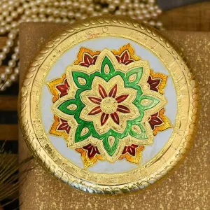 Luxurious Round Krishna Chowki