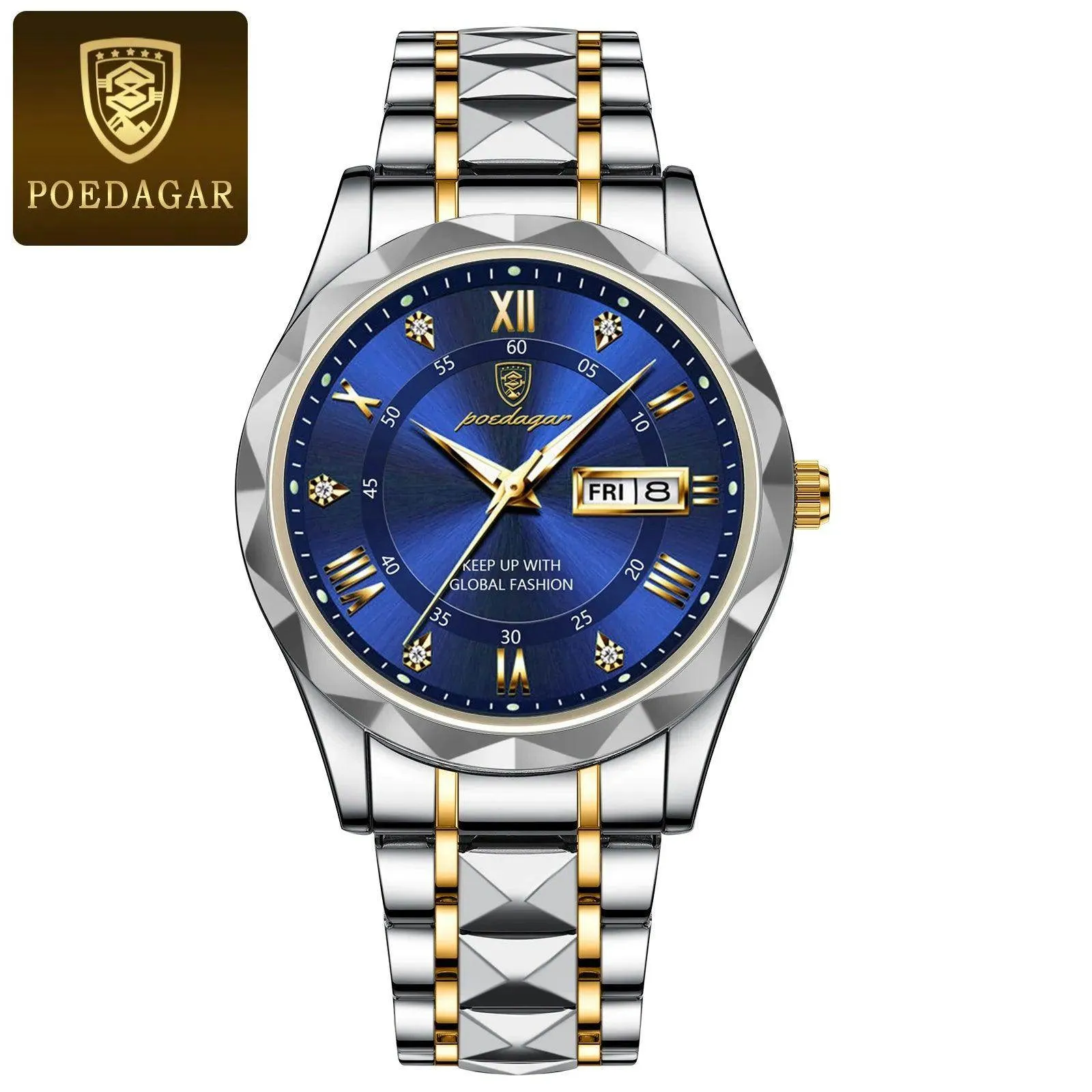 Luxury Wristwatch Stainless Steel Quartz Men's Watch