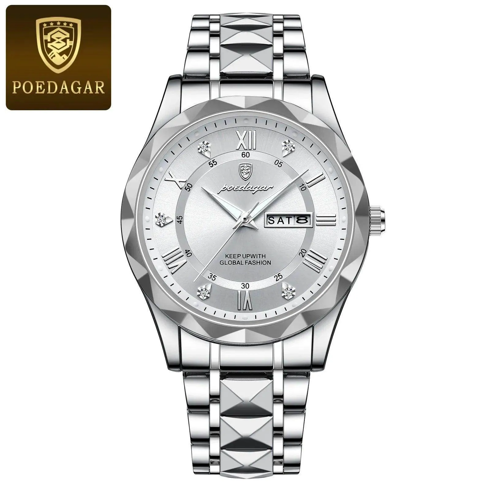 Luxury Wristwatch Stainless Steel Quartz Men's Watch