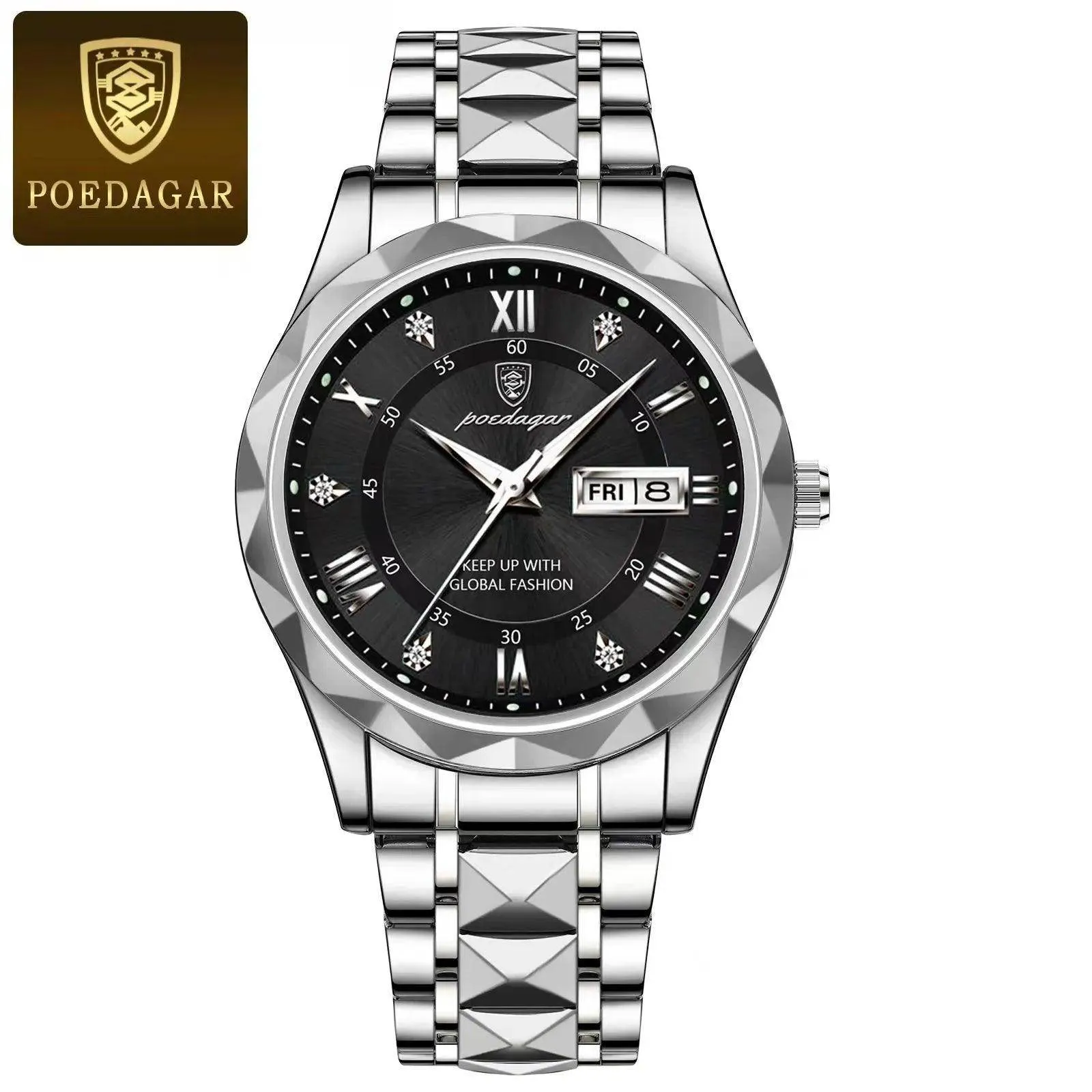 Luxury Wristwatch Stainless Steel Quartz Men's Watch