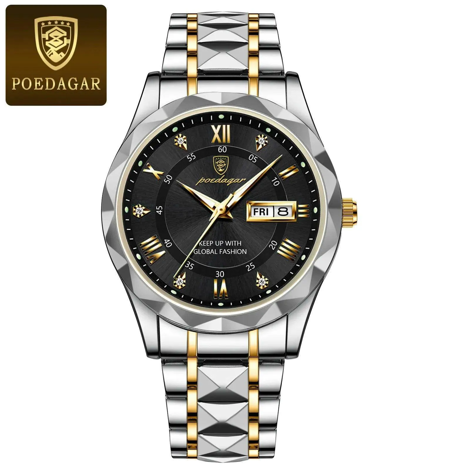 Luxury Wristwatch Stainless Steel Quartz Men's Watch