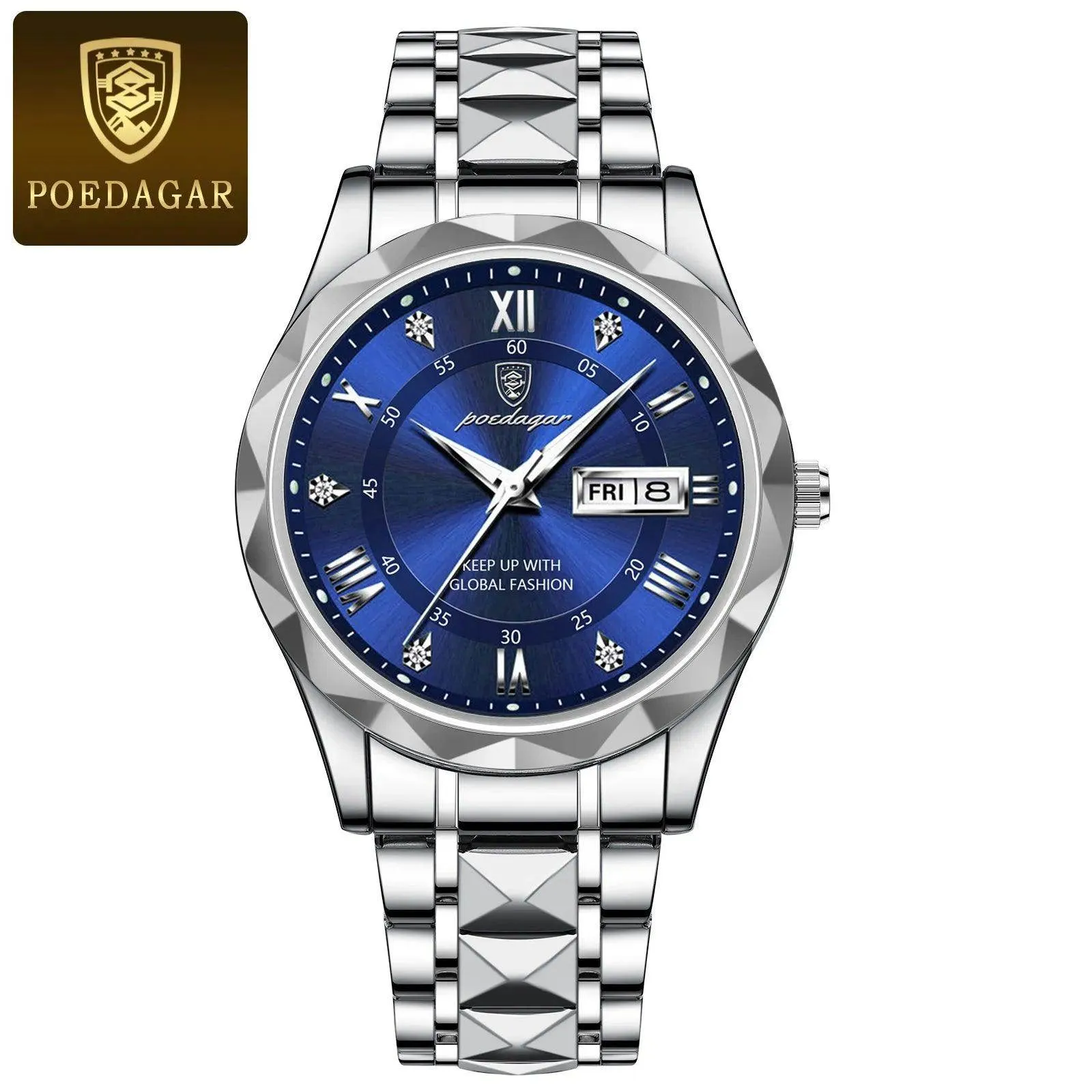 Luxury Wristwatch Stainless Steel Quartz Men's Watch