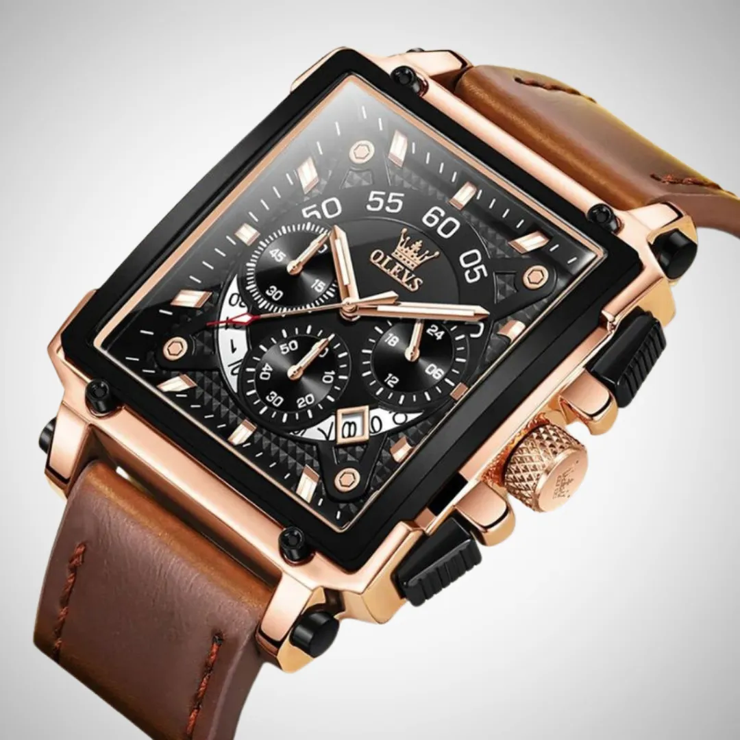 Mathias Square Dial Wrist Watch