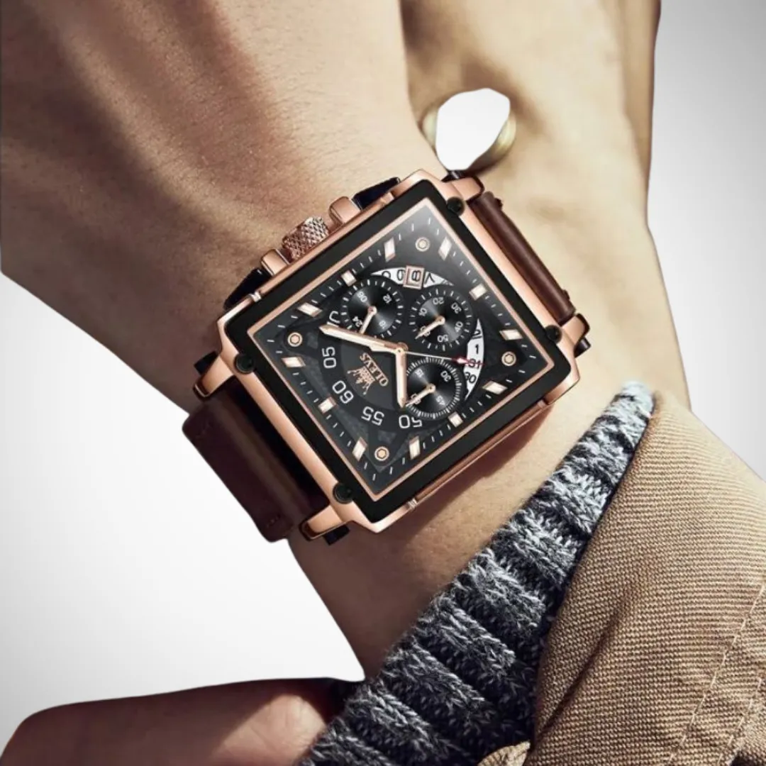 Mathias Square Dial Wrist Watch