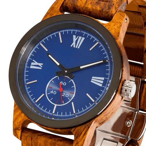 Men's Wood Watch Handcrafted Engraving Ambila