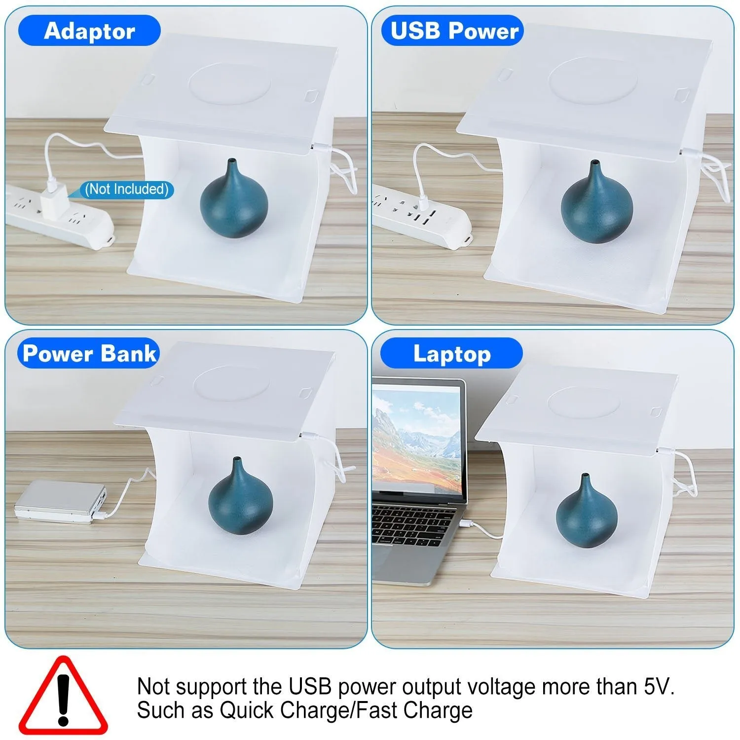 Mini Photo Studio Box Photography with 6 Color Backdrops