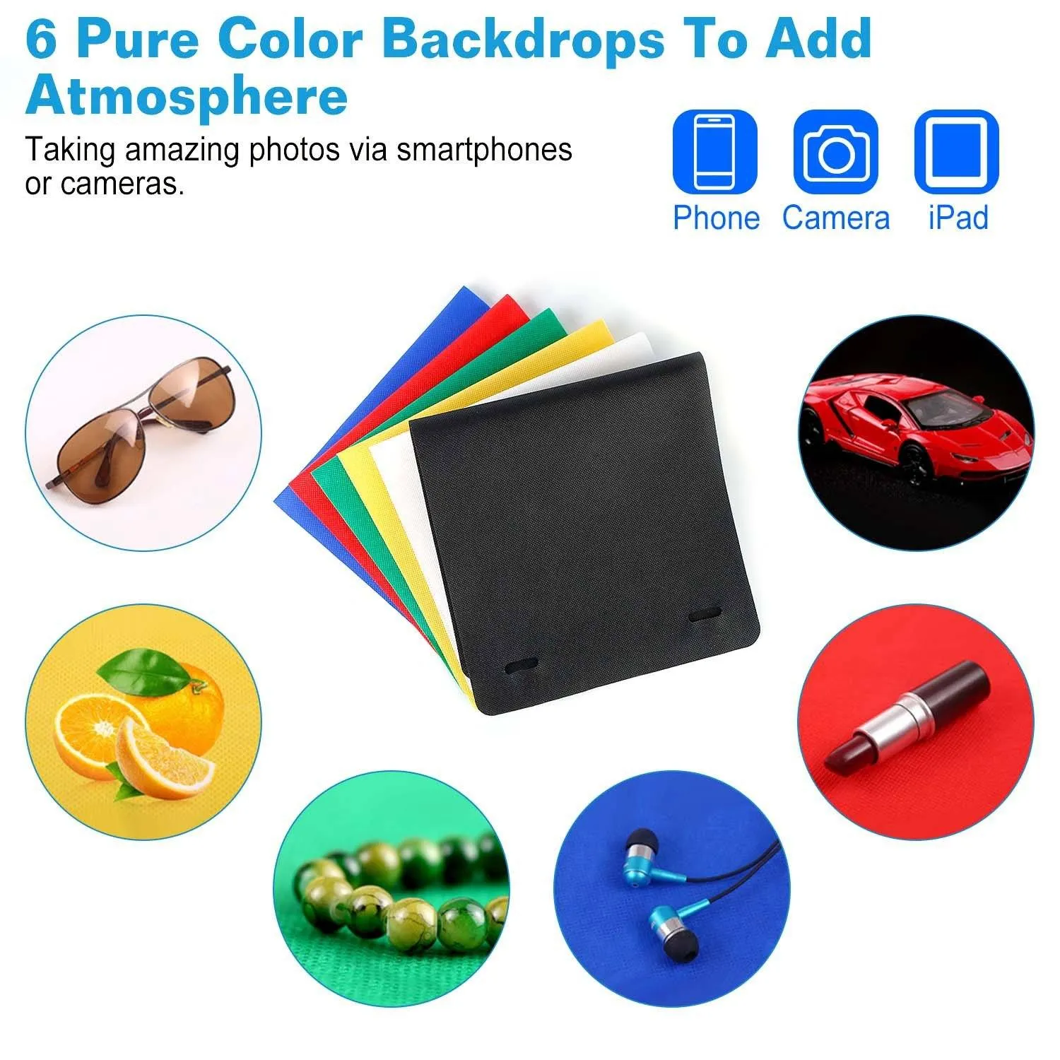 Mini Photo Studio Box Photography with 6 Color Backdrops