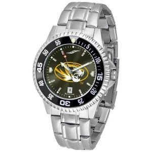 Missouri Tigers Mens Competitor AnoChrome Steel Band Watch w/ Colored Bezel