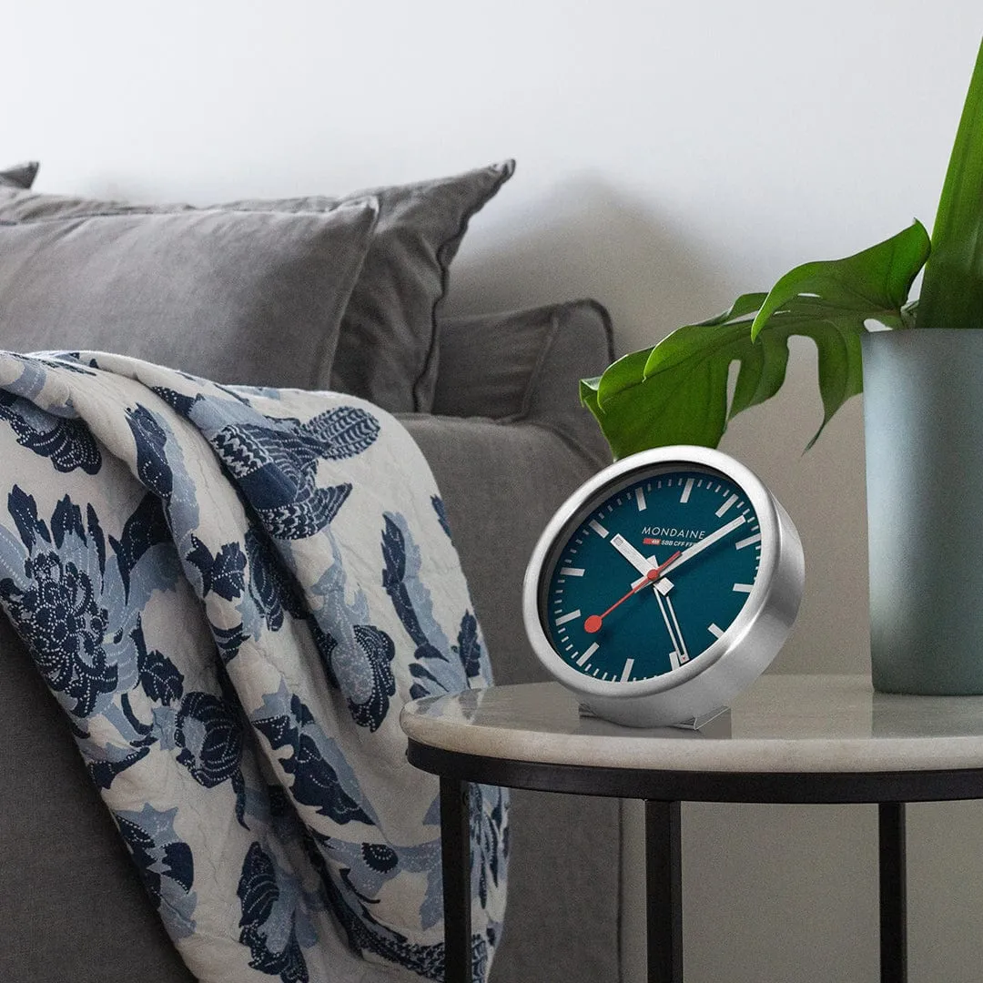 Mondaine TABLE CLOCK, 125 MM, DEEP OCEAN BLUE- A997.MCAL.46SBV