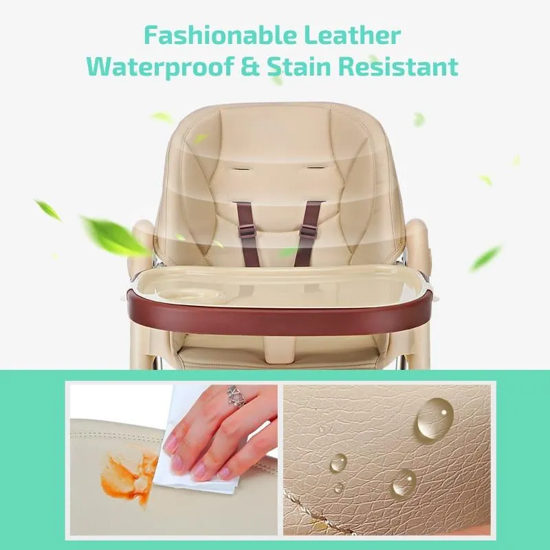 Multi function Foldable Portable Baby High Chair with Wheels