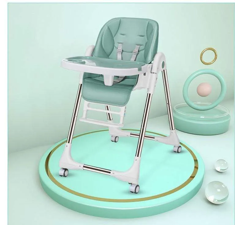 Multi function Foldable Portable Baby High Chair with Wheels