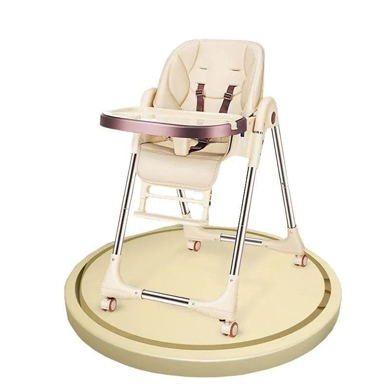 Multi function Foldable Portable Baby High Chair with Wheels