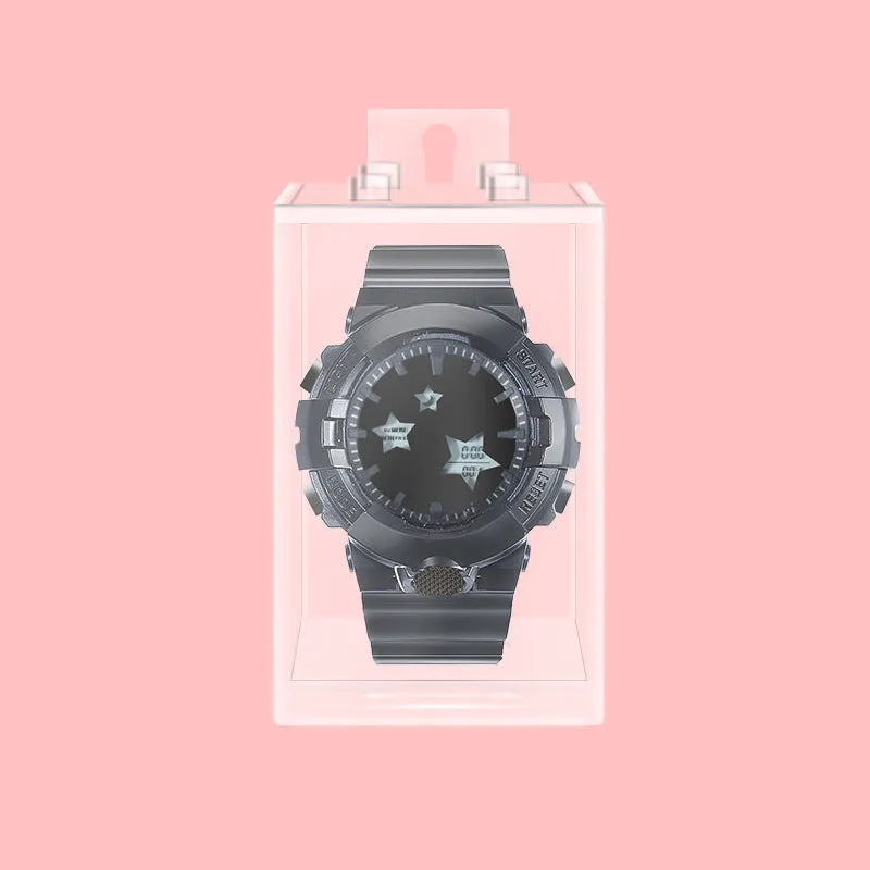 Multi-function luminous belt Alarm Bick Macaralon men and women watch LED students sports waterproof electronic watch