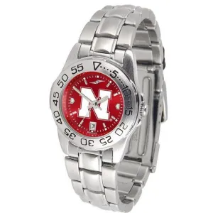 Nebraska Cornhuskers Ladies AnoChrome  Steel Band Sports Watch