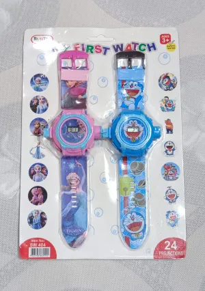 New Baby Boy Multi Functional Watches In Pack Of 2 Displays 24 Projections Also With Lighting