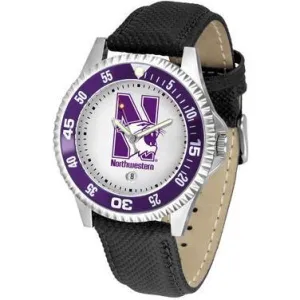 Northwestern Wildcats Competitor - Poly/Leather Band Watch