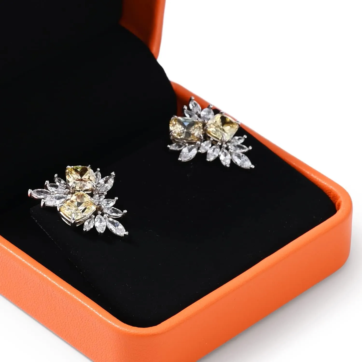 Oirlv Luxury Leather Earring Box Multi-function Use Jewelry Gift Box for Anniversary Birthday Trinket Storage Case