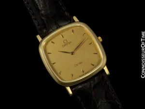 Omega De Ville Mens Ultra Thin Dress Watch in Gorgeous Condition - 18K Gold