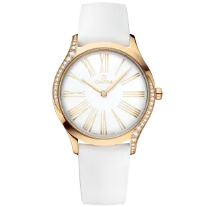 Omega De Ville Trésor 36 mm, Moonshine™ gold on rubber strap