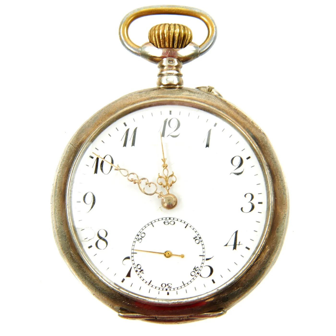 Original German WWII SS Officer Candidate School Bad Tölz Cased Pocket Watch by ZentRa - Fully Functional