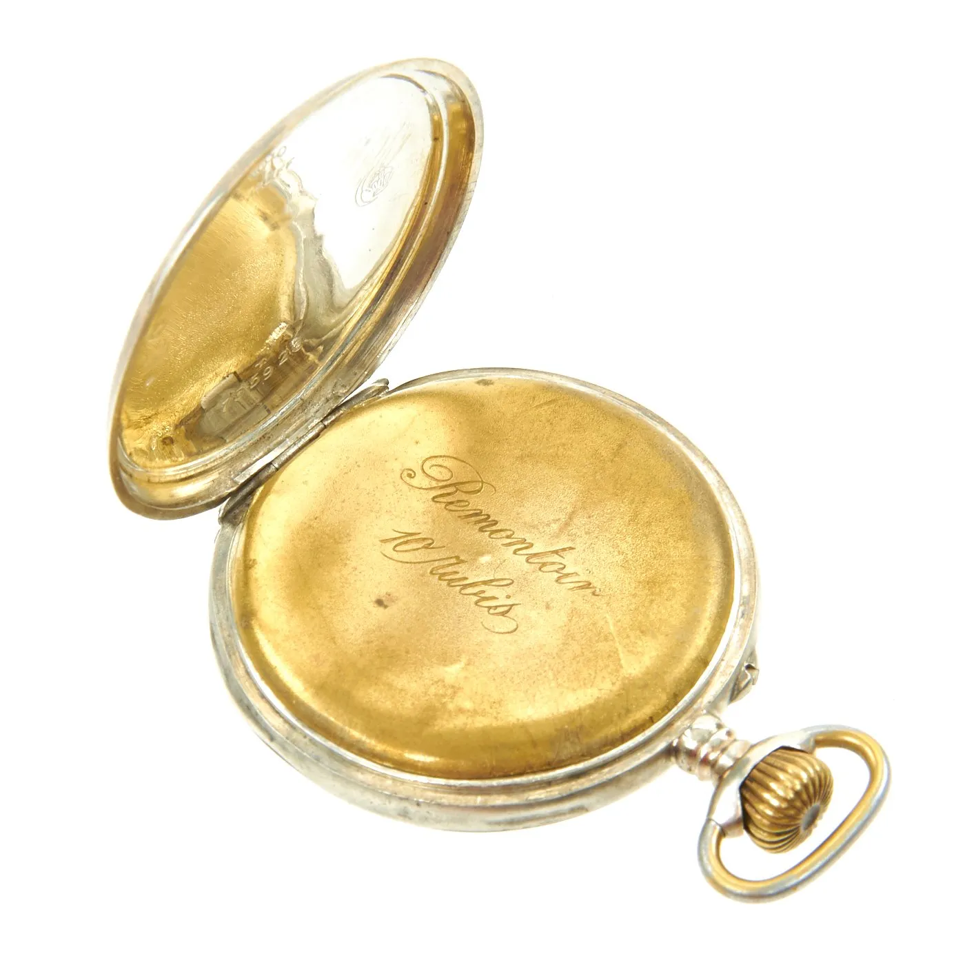 Original German WWII SS Officer Candidate School Bad Tölz Cased Pocket Watch by ZentRa - Fully Functional
