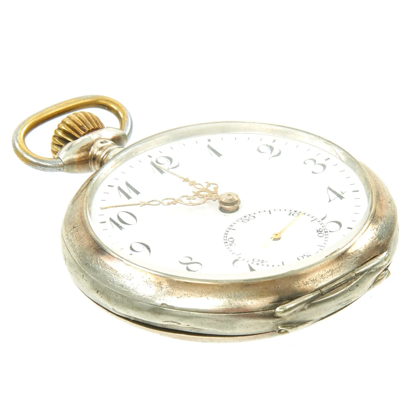 Original German WWII SS Officer Candidate School Bad Tölz Cased Pocket Watch by ZentRa - Fully Functional