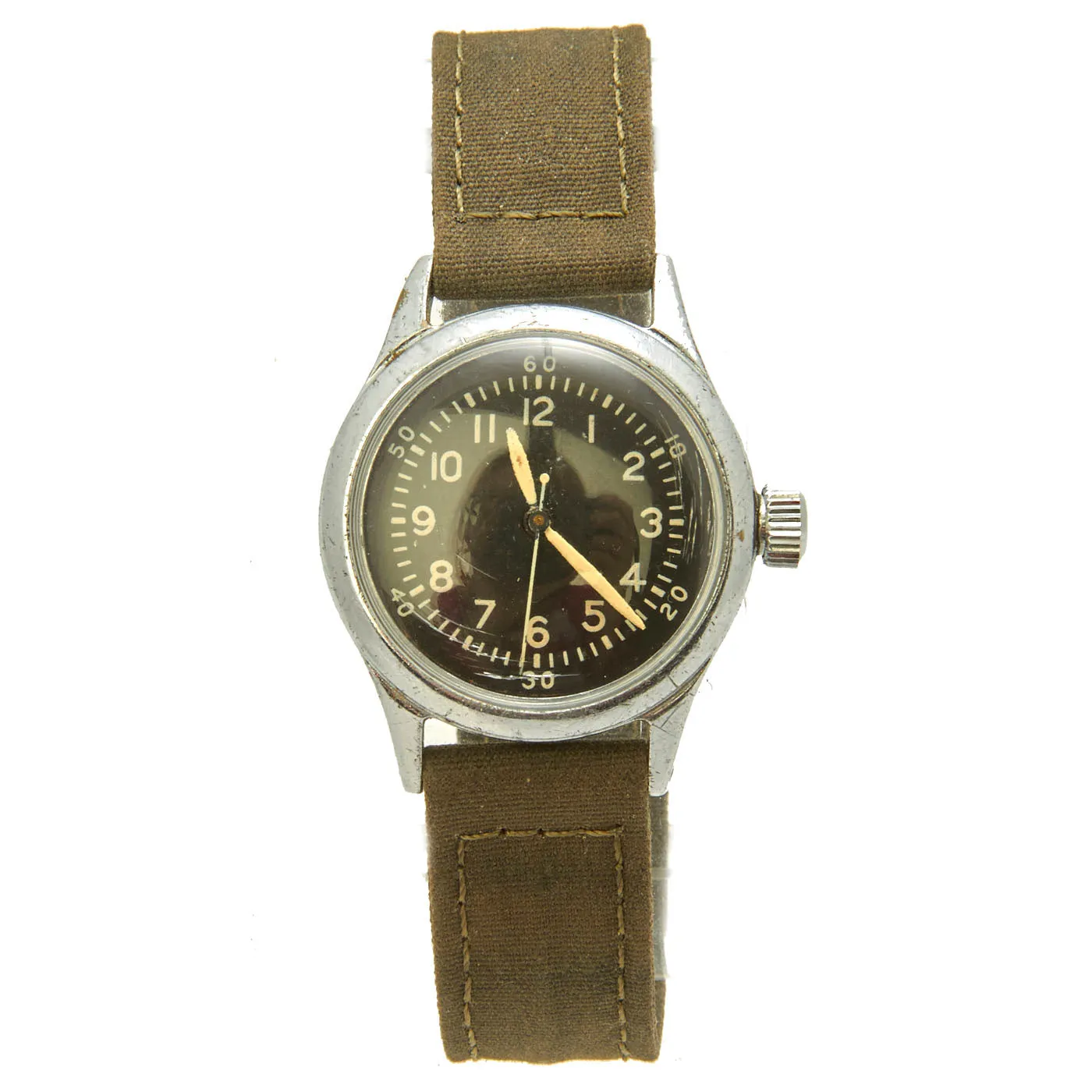 Original U.S. WWII 1942 Dated Type A-11 US Army Wrist Watch by Waltham - Fully Functional