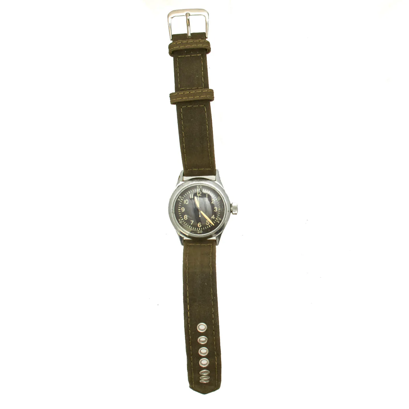 Original U.S. WWII 1942 Dated Type A-11 US Army Wrist Watch by Waltham - Fully Functional