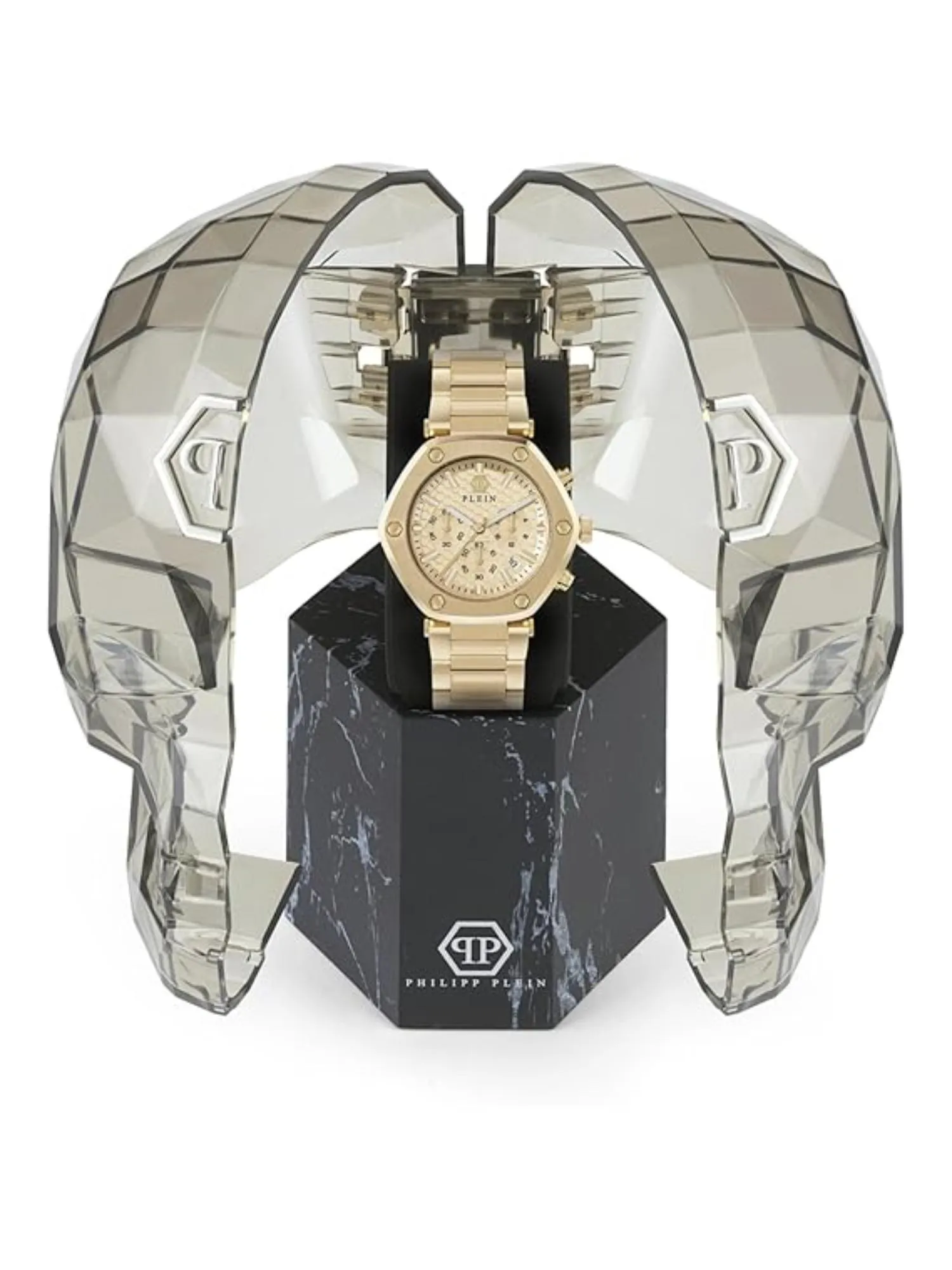 Philipp Plein Men 42 mm Size Gold Dial Analog Watch - PWZBA0523