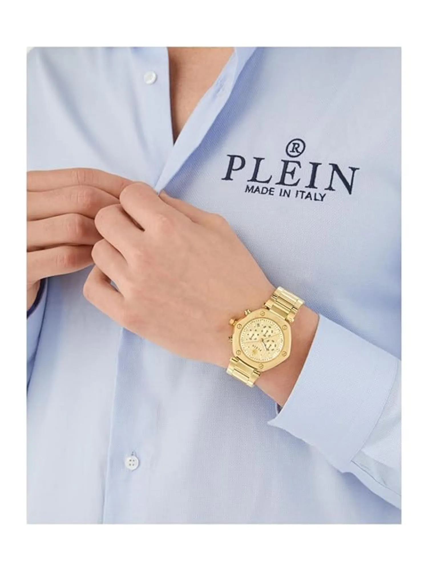 Philipp Plein Men 42 mm Size Gold Dial Analog Watch - PWZBA0523