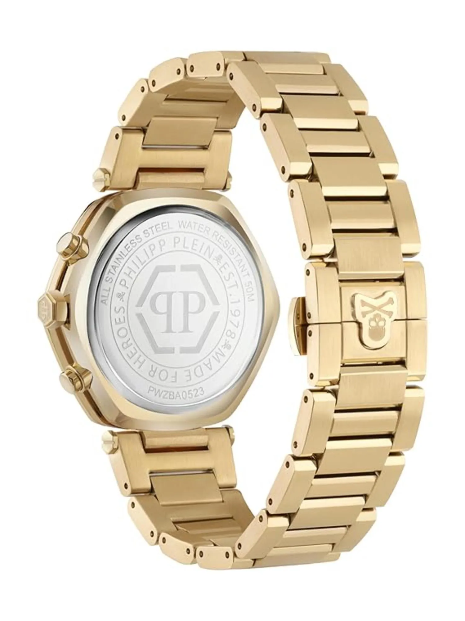 Philipp Plein Men 42 mm Size Gold Dial Analog Watch - PWZBA0523