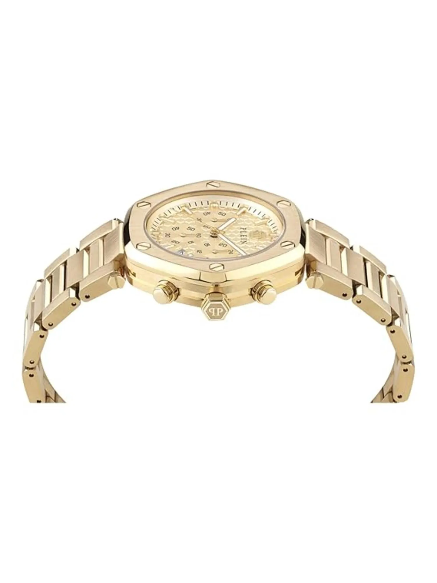 Philipp Plein Men 42 mm Size Gold Dial Analog Watch - PWZBA0523