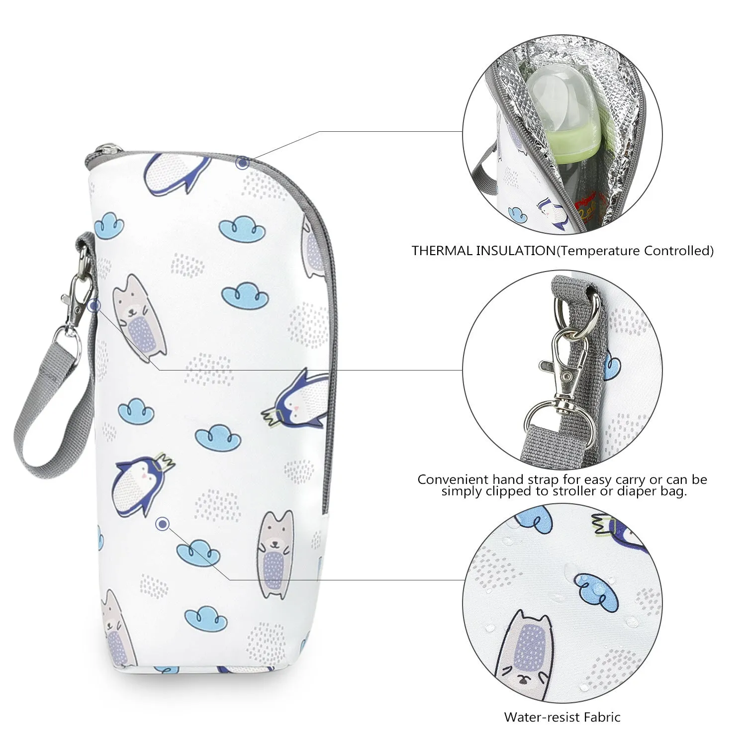 Portable Baby Bottle Warmer Bag Insulated & Travel Friendly