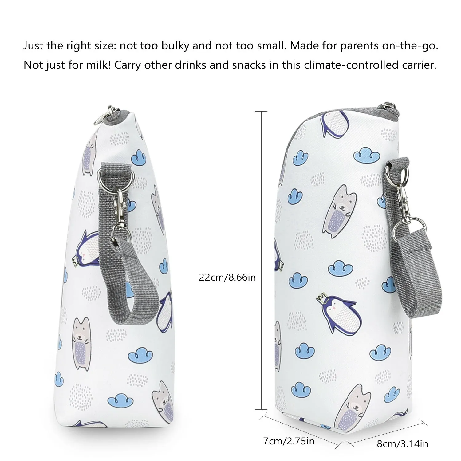 Portable Baby Bottle Warmer Bag Insulated & Travel Friendly