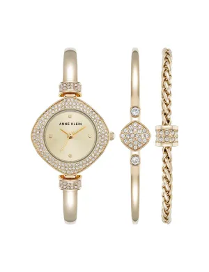 Premium Crystal Accented Bangle Watch Set