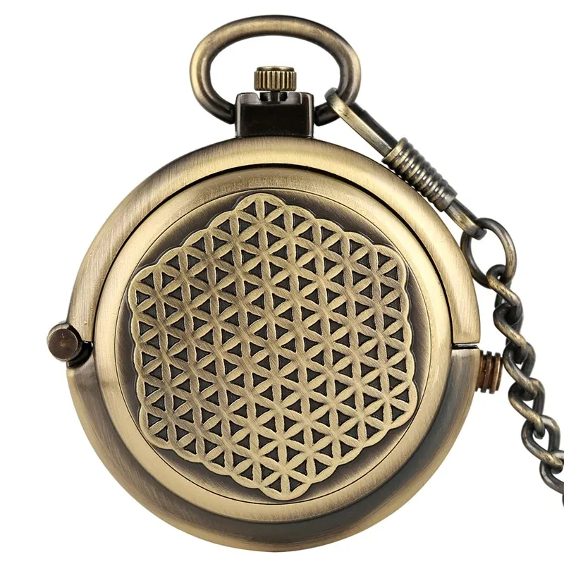 Retro Bronze Mechanical Pocket Watch / Creative Pendant Clock with Roman Numeral Display