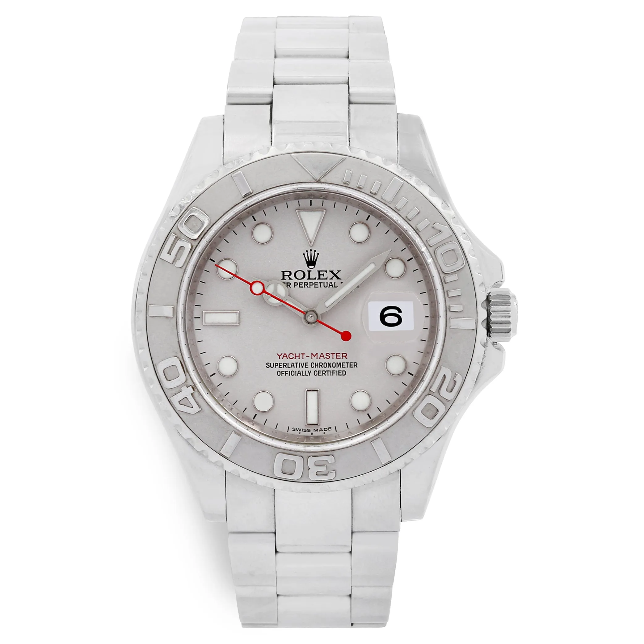 Rolex Yacht-Master 40mm 16622 Silver Dial Automatic Men's Watch