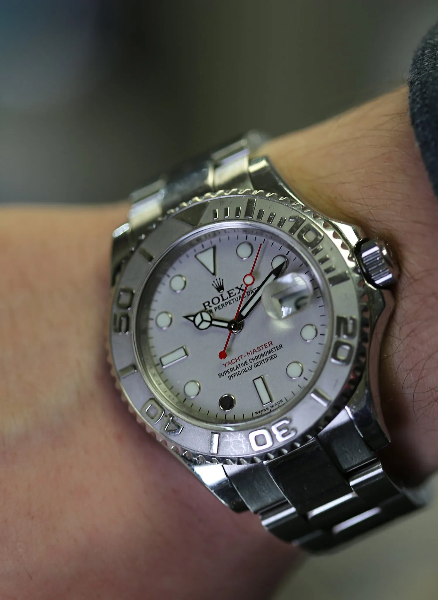 Rolex Yacht-Master 40mm 16622 Silver Dial Automatic Men's Watch