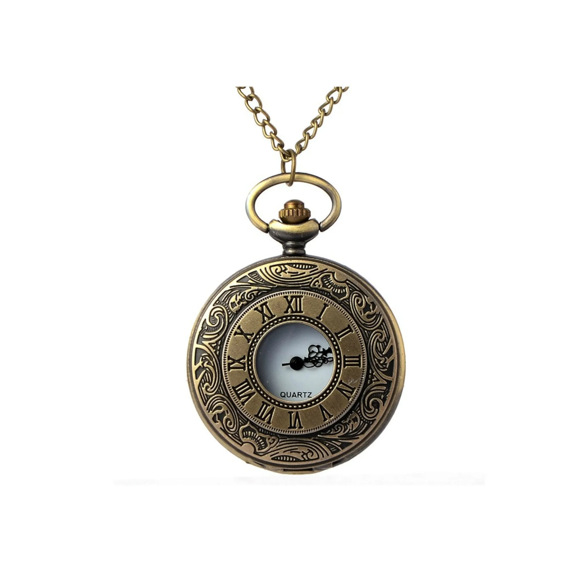 Roman Numerals Quartz Pocket Watch