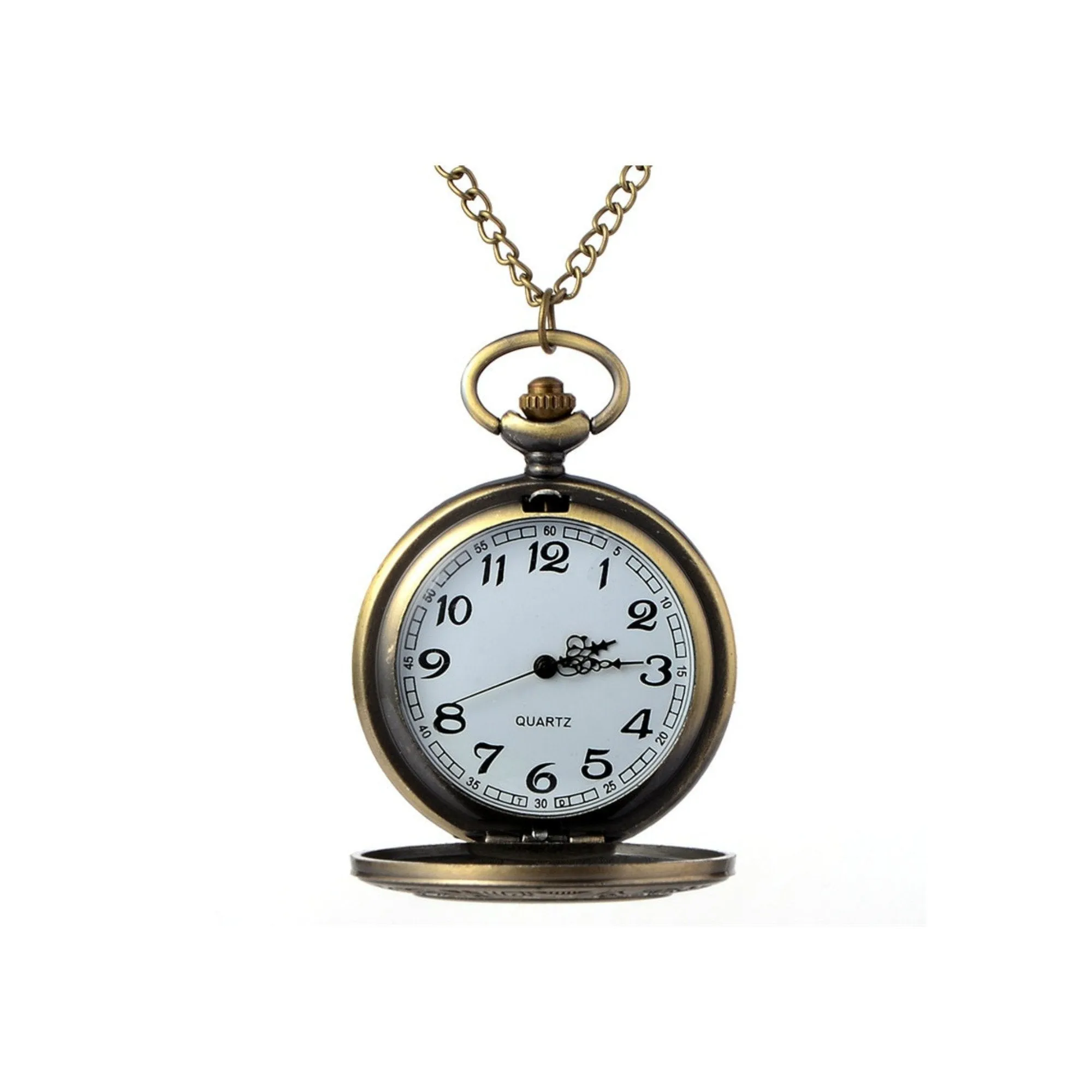 Roman Numerals Quartz Pocket Watch
