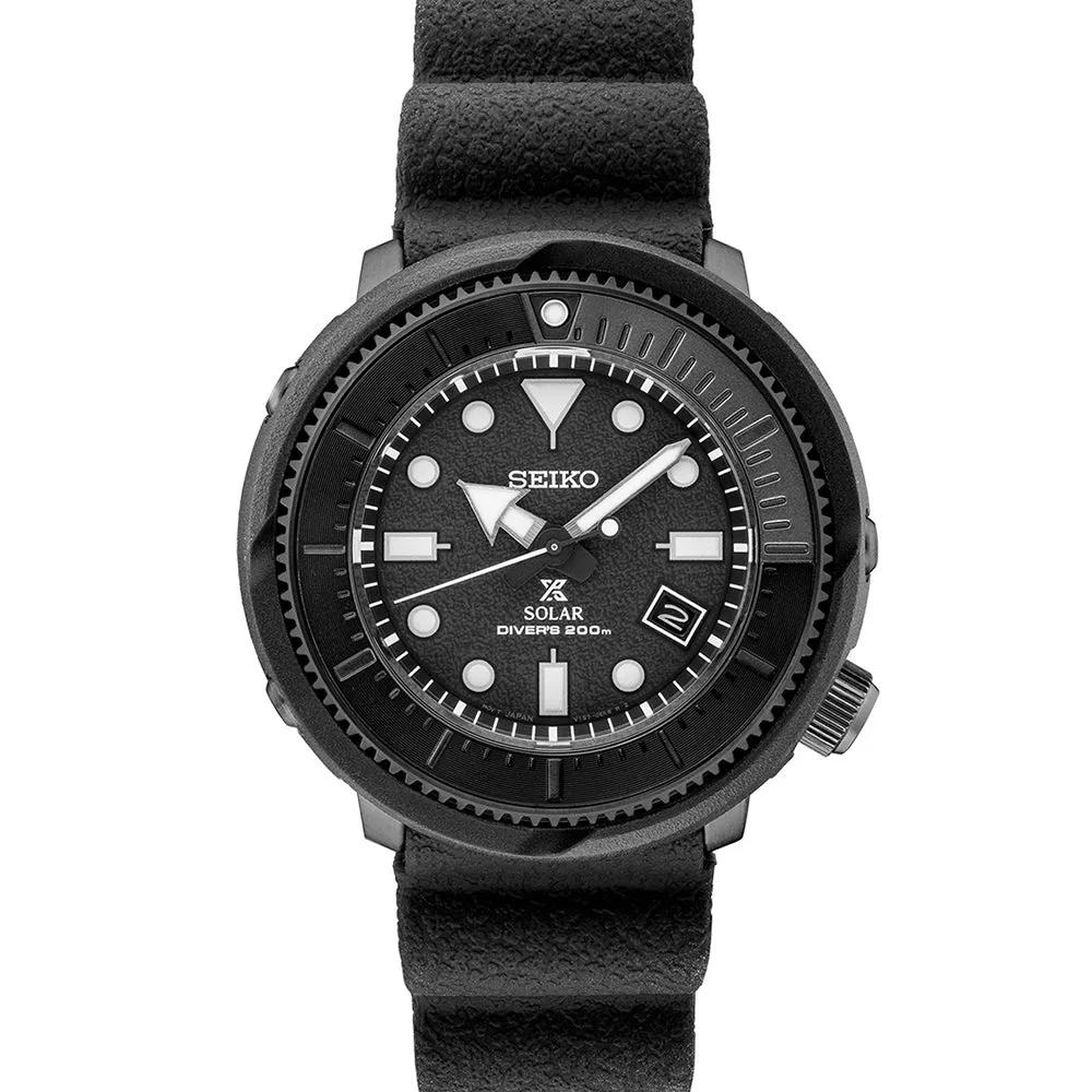 Seiko Mens Prospex Solar-quartz Black dial Sports Divers 200M Watch - SNE567