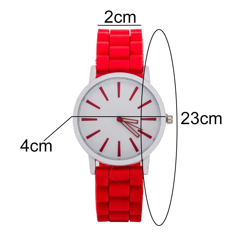 Sidiou Group Fashion Women Candy Color Round Dial Ultra Thin Silicone Band Analog Quartz Wrist Watch Casual Hollow Pointer Watches For Unisex