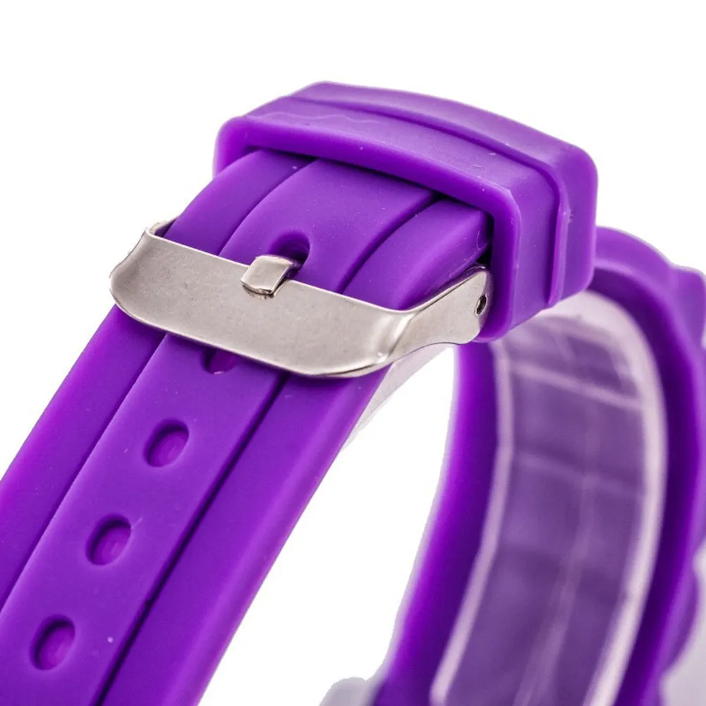 Sidiou Group Fashion Women Candy Color Round Dial Ultra Thin Silicone Band Analog Quartz Wrist Watch Casual Hollow Pointer Watches For Unisex