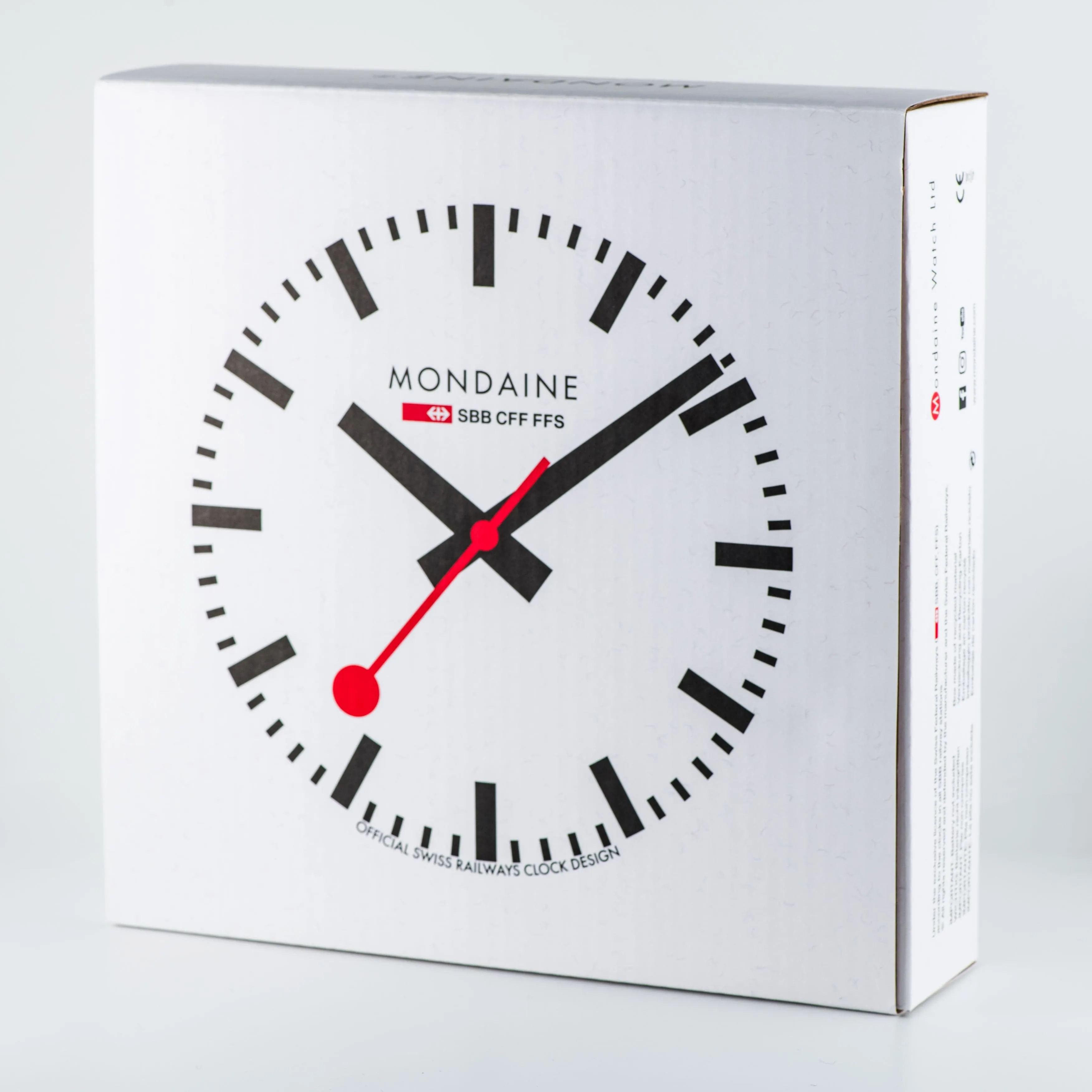 Silver Coloured Wall clock, 25 cm