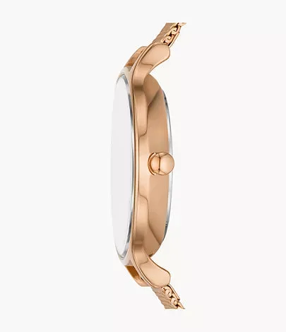 Skagen Ladies Ombré Mother of Peal Rose Gold Steel Mesh Watch