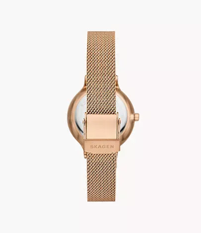 Skagen Ladies Ombré Mother of Peal Rose Gold Steel Mesh Watch