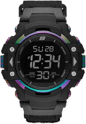Skechers SR1118 Digital Sports Watch for Men - Keats Black/Multi