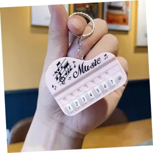 Small Musical Instruments Piano Bag Pendant Silicone Music Keychain Keyboards for Hanging Keys